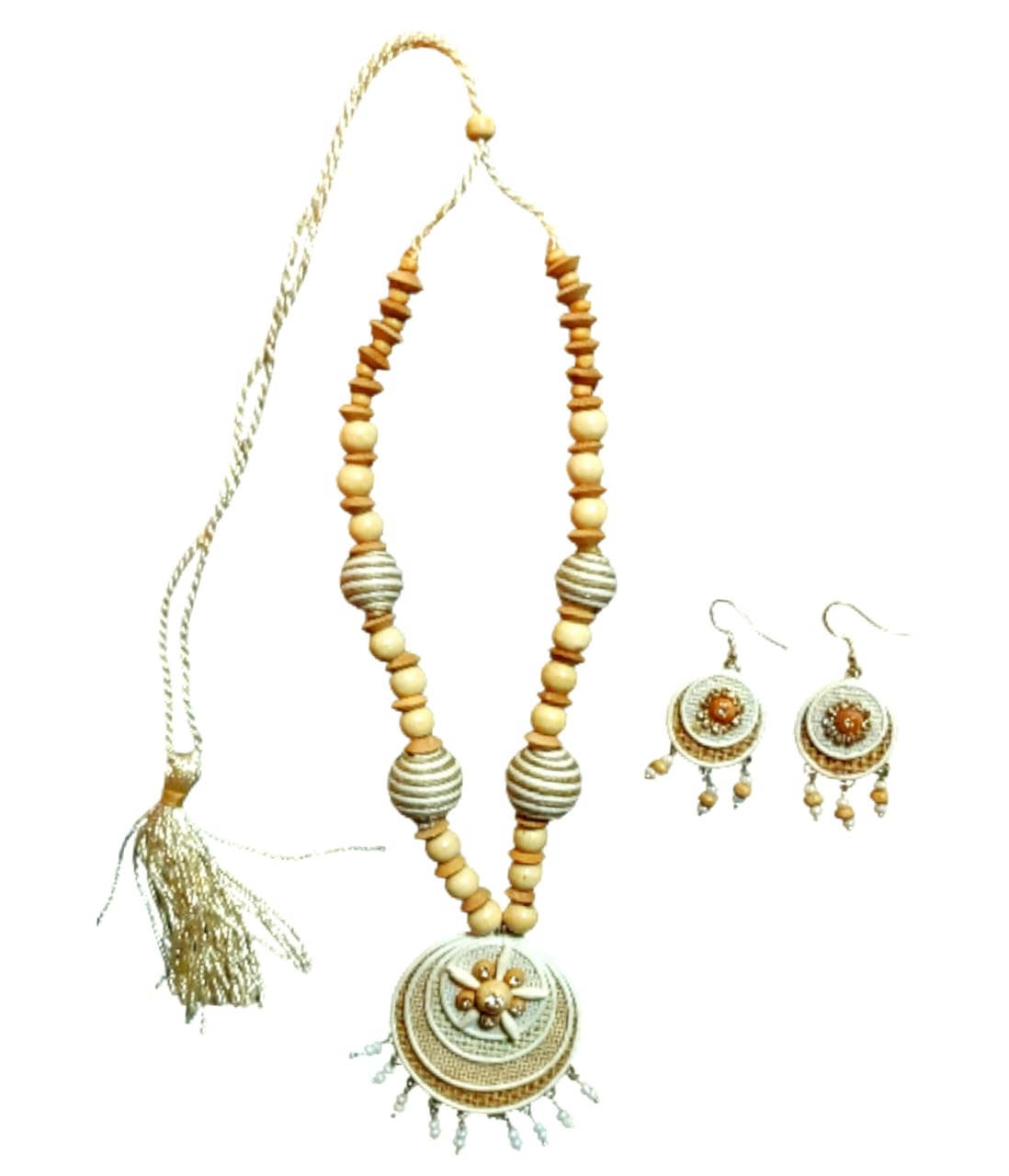 Premium Purely Handmade Jute Jewellery Sets (With Earrings)