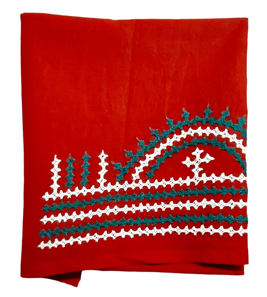 Hand Embroidered Gujarati Stitch Blouse Piece for Women & Girls