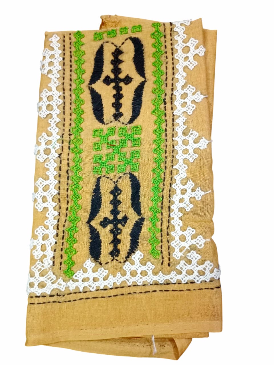 Hand Embroidered Gujarati Stitch Blouse Piece for Women & Girls