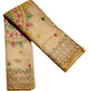Hand Embroidered Kantha Cotton Silk Saree With Thread Work, Comfortable Fabric And Blouse Piece