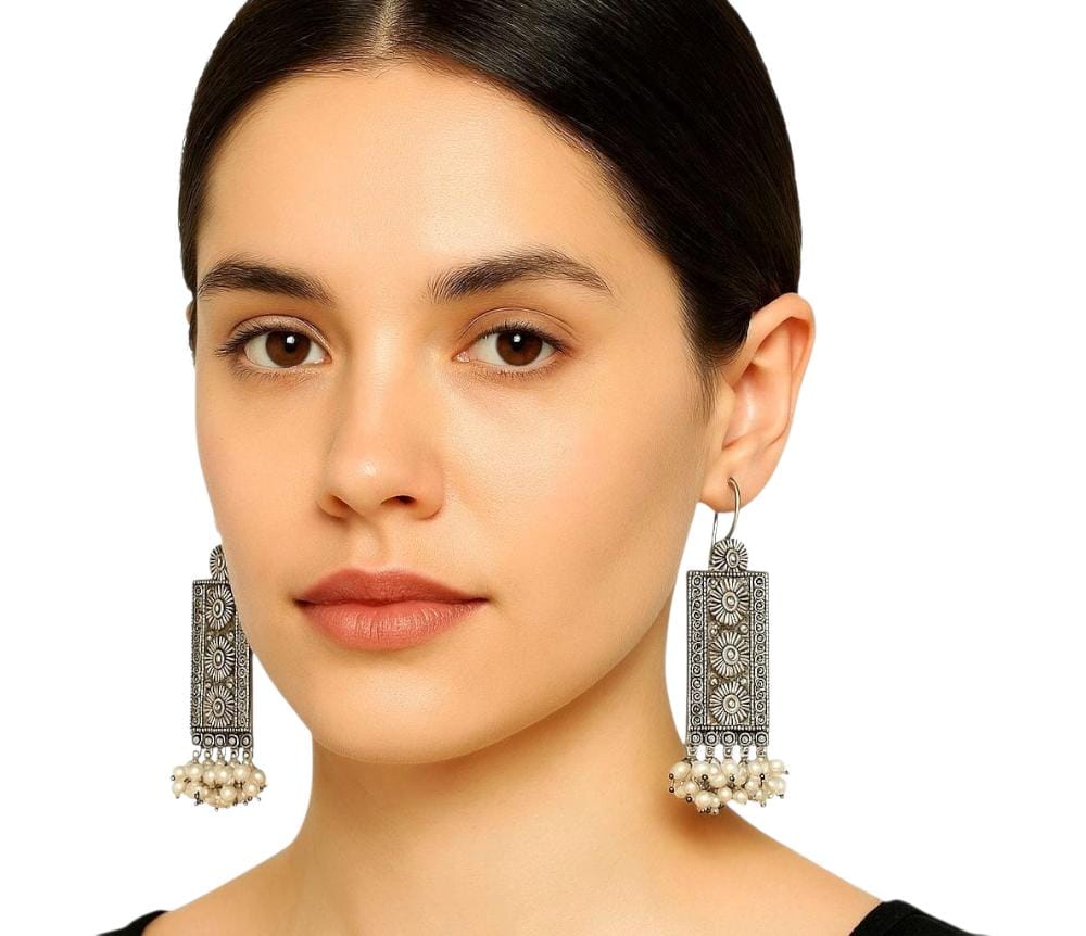 Handcrafted Silver Plated Earrings For Women & Girls