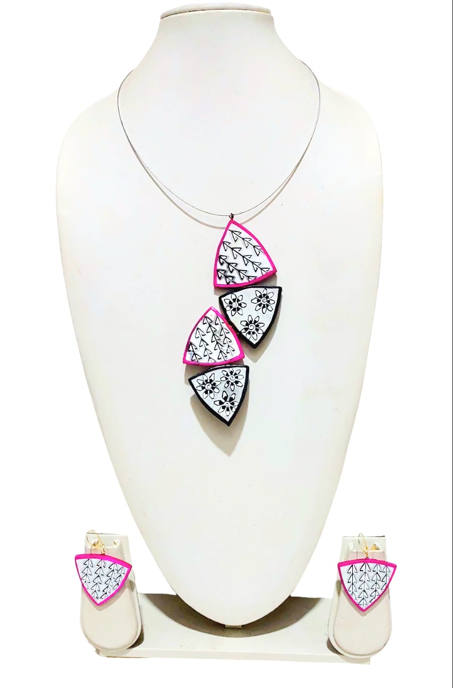 Handmade Terracotta Collar Necklace Set