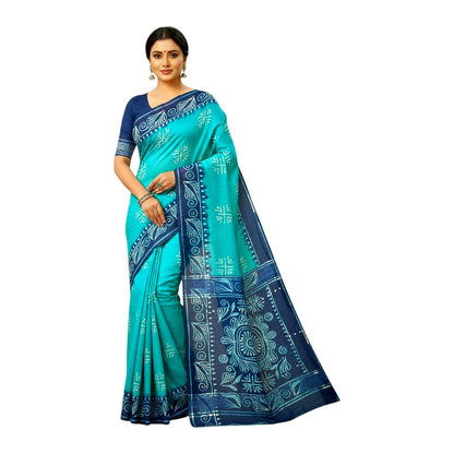 Pure Soft Cotton Lightweight Batik Block Printed Saree