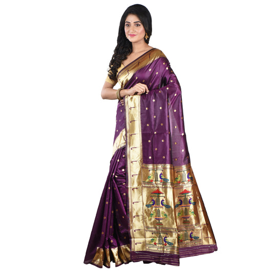 Exquisite Muniya Paithani Silk Sarees For Women & Girls