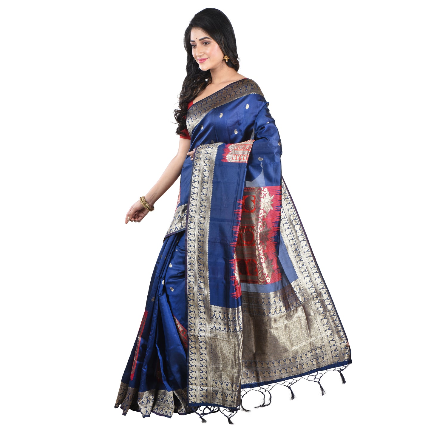 Purely Handwoven Cotton By Silk Handloom Saree