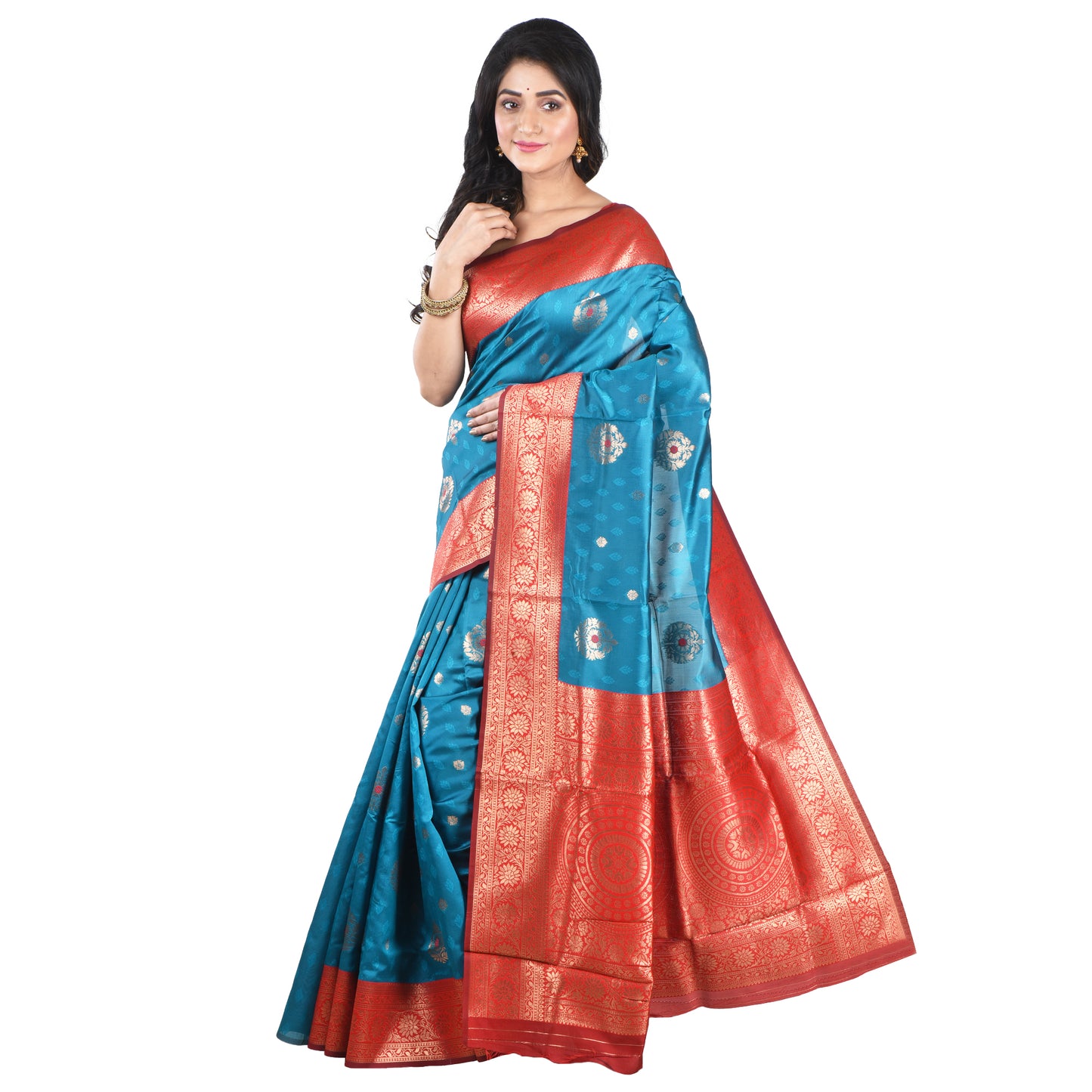 Fashweave Katan Silk Saree with Blouse Piece for Women