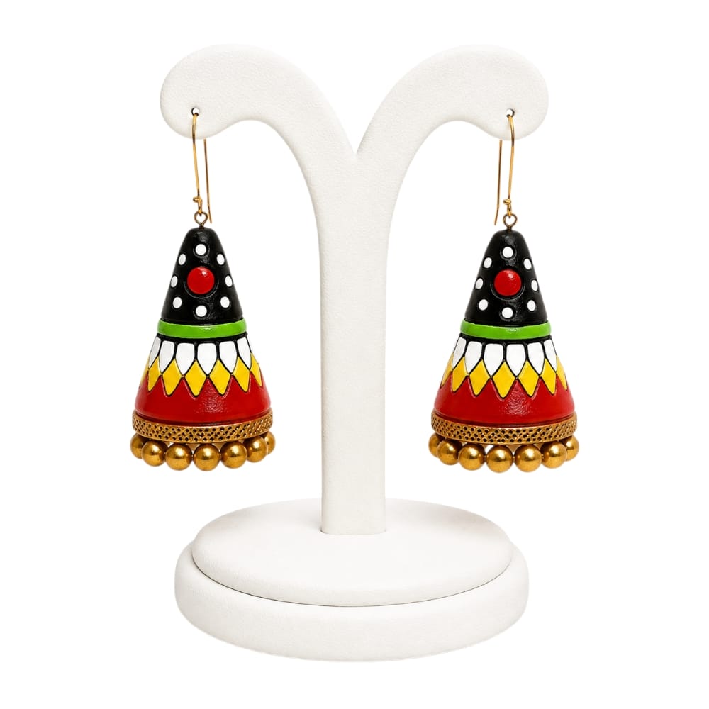 Lightweight Half-Cone Shaped Dangler Earrings