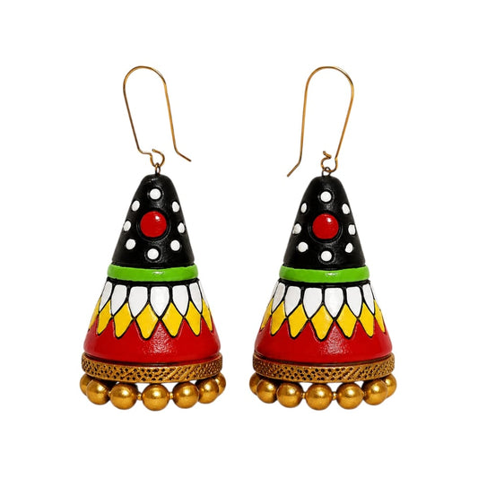 Lightweight Half-Cone Shaped Dangler Earrings