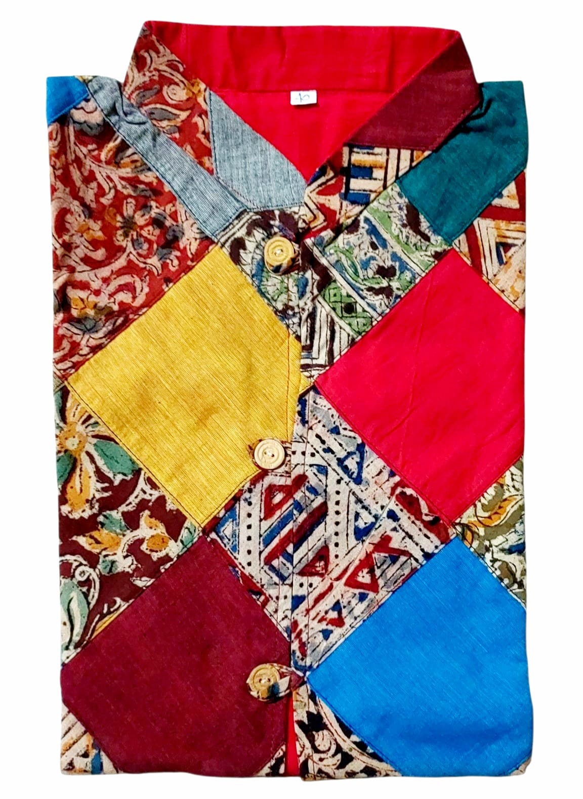 Men's Cotton Kalamkari Patchwork Jackets