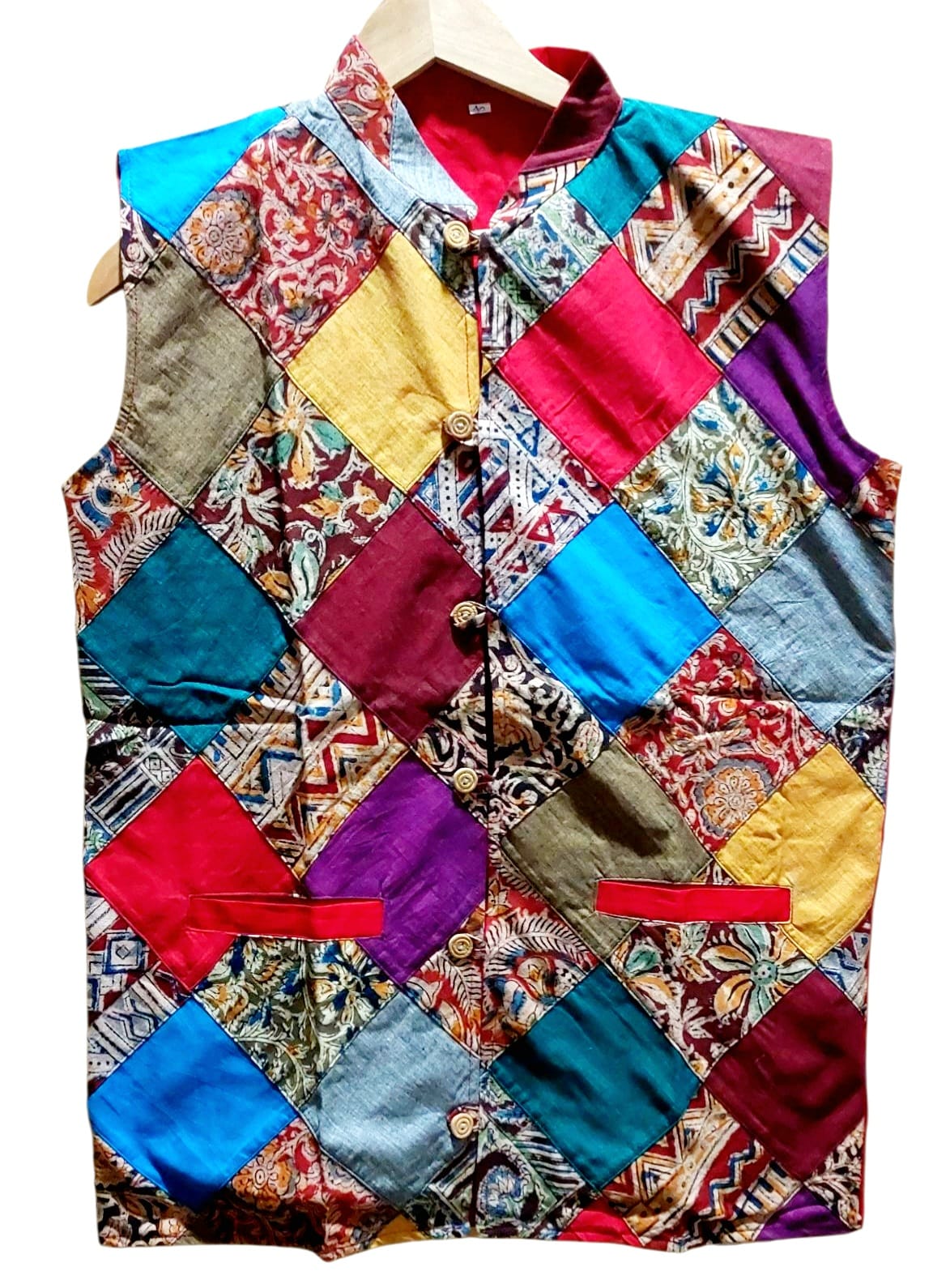 Men's Cotton Kalamkari Patchwork Jackets