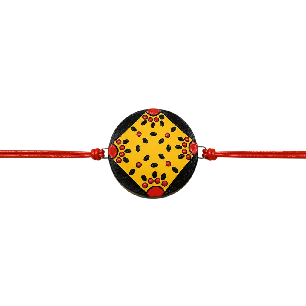 Purely Handmade & Handpainted Terracotta Rakhis for Brother