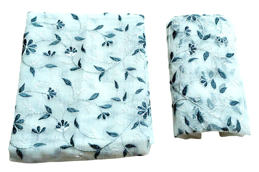 Kota Doria Embroidered 2 Pieces Suit Set