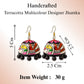 Terracotta Multicolour Designer Jhumka Earrings