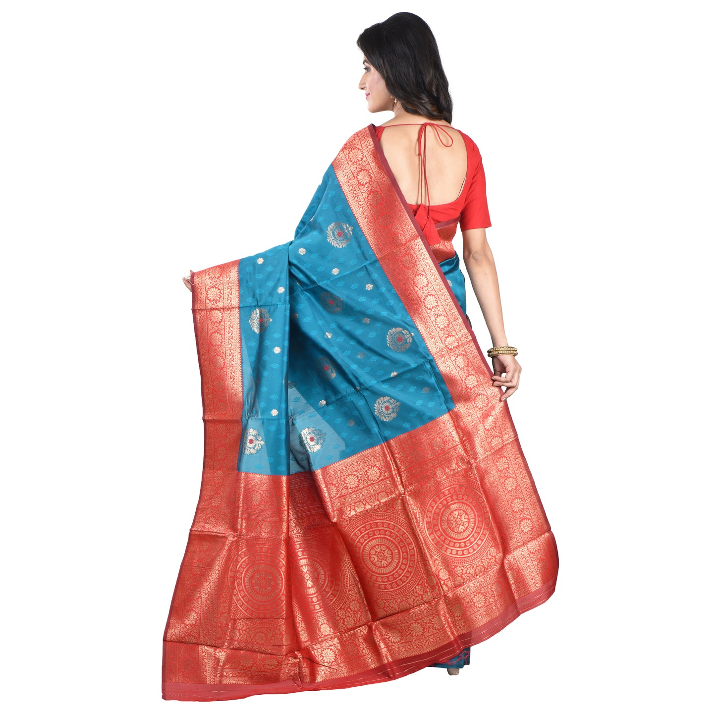 Fashweave Katan Silk Saree with Blouse Piece for Women