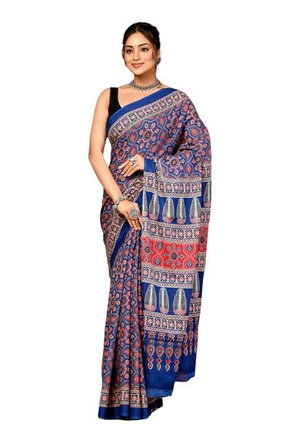 Pure Soft Cotton Hand Block Printed Sarees