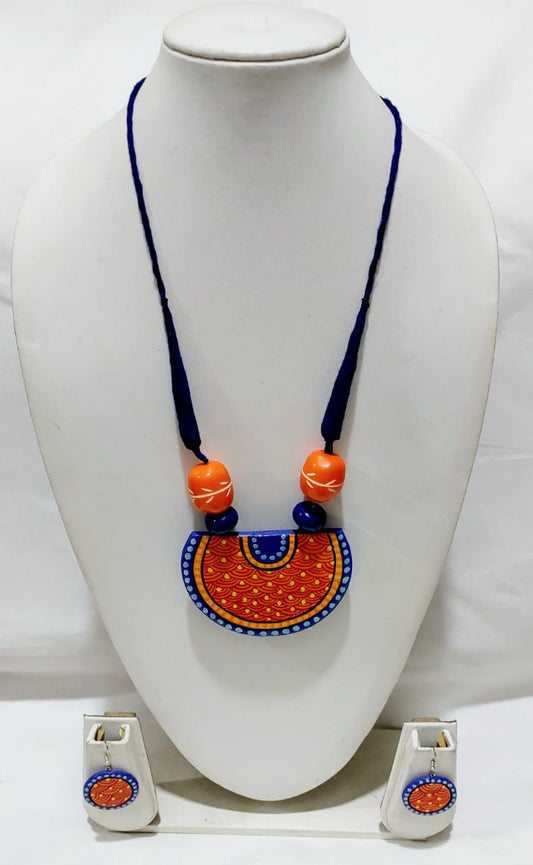 Purely Handmade Clay Jewellery Sets With Earrings For Women & Girls