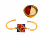 Purely Handmade & Handpainted Terracotta Rakhis for Brother