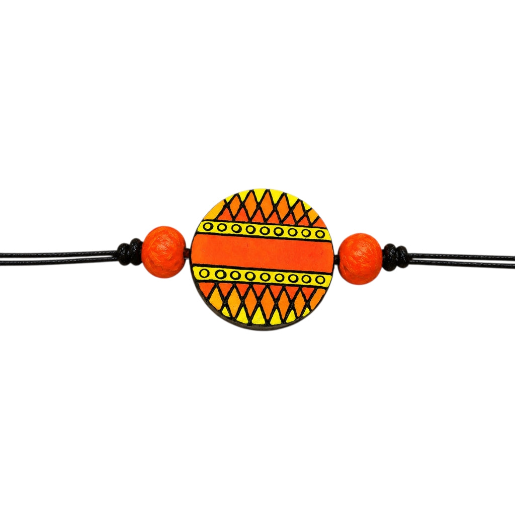 Purely Handmade & Handpainted Terracotta Rakhis for Brother