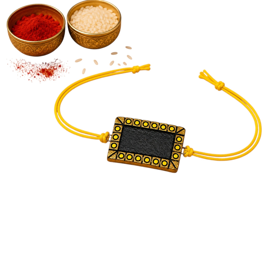 Purely Handmade & Handpainted Terracotta Rakhis for Brother