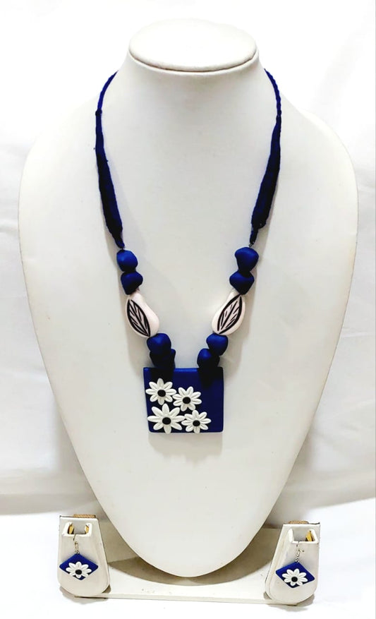 Purely Handmade Clay Jewellery Sets With Earrings For Women & Girls