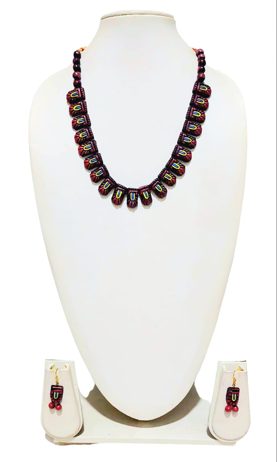 Handmade Terracotta Collar Necklace Set