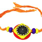 Purely Handmade & Handpainted Clay Rakhi – Unique Artistic Bracelet Rakhi with Traditional Designs