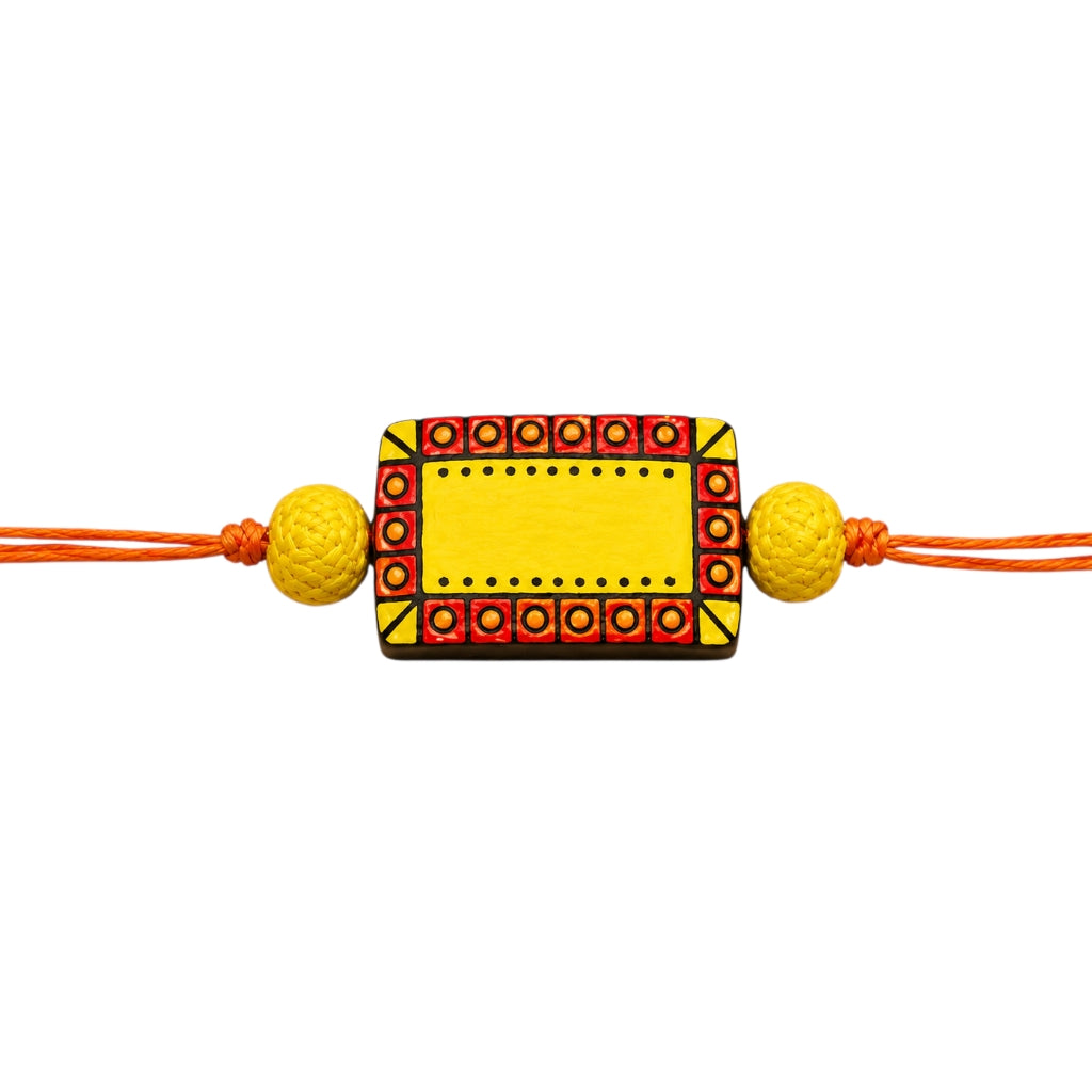 Purely Handmade & Handpainted Terracotta Rakhis for Brother