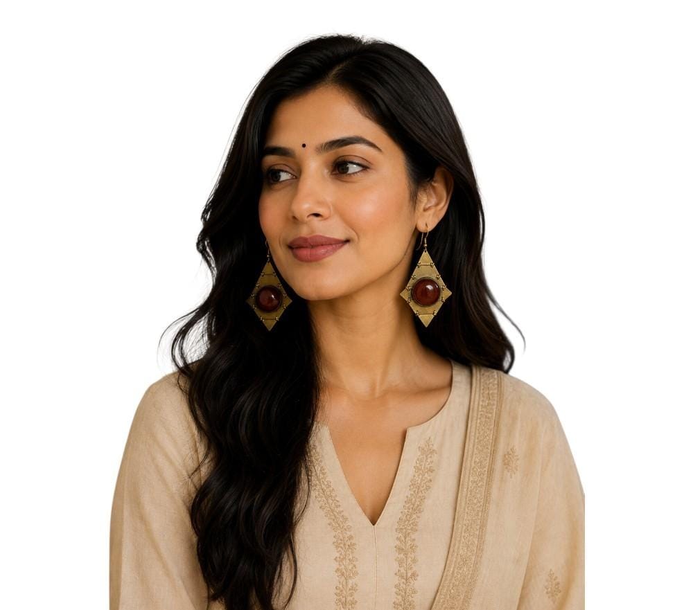 Purely Handmade Brass Earrings