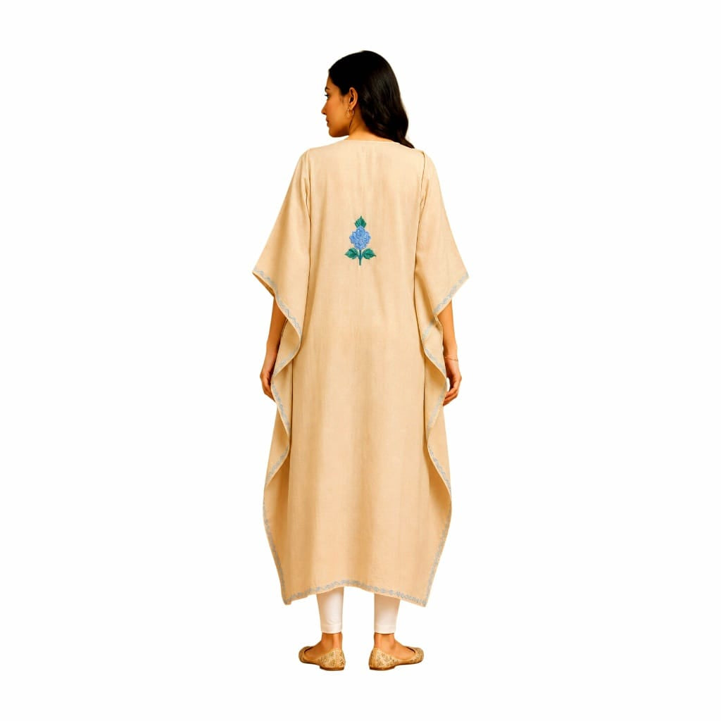 Purely Handmade Kashmiri Aari Embroidered Kaftan