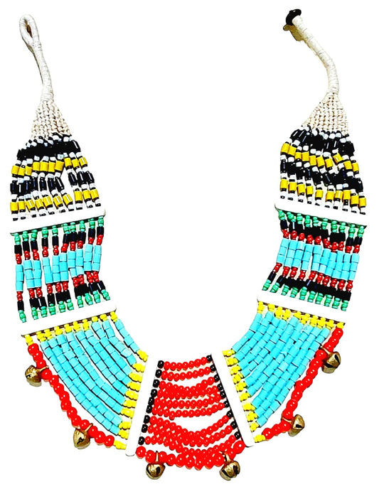 Purely Handmade Tribal Traditional Glass Beads Necklace