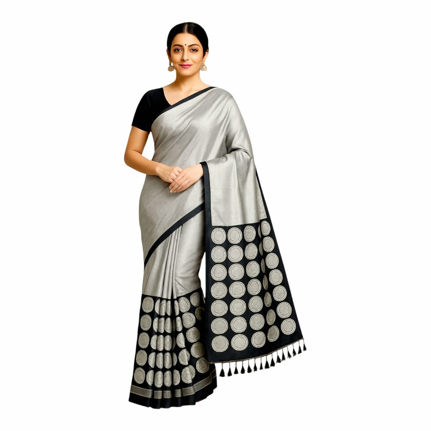 Exquisite silk saree with soft tissue fabric