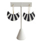 Terracotta Half Moon Striped Dangler Earrings