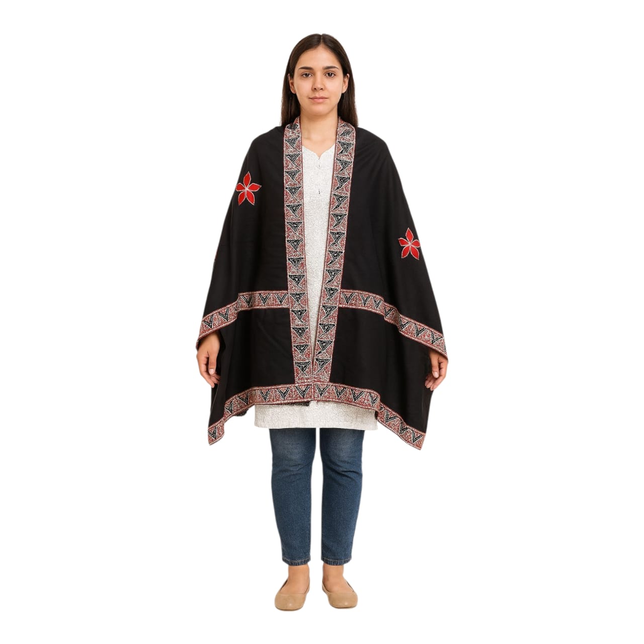 Handwoven Applique Patchwork Shawls for Women & Girls