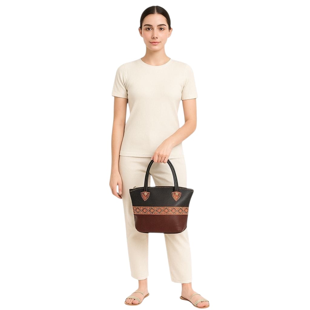 Pure Leather Handcrafted Tote Bag