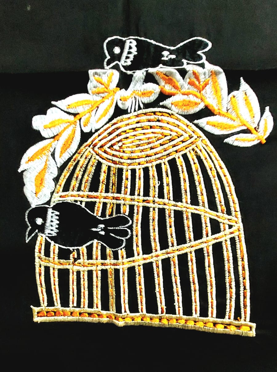 Hand Embroidered Hand Stitched Designer Premium Cotton Blouse Piece