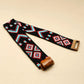 Glass Beaded Elastic Belt/Waistband (Broad) With Wooden Buckle