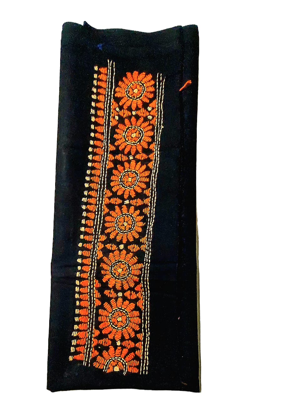 Handmade & Hand Kantha Stitched Embroidered Cotton Blouse Piece(Unstitched)