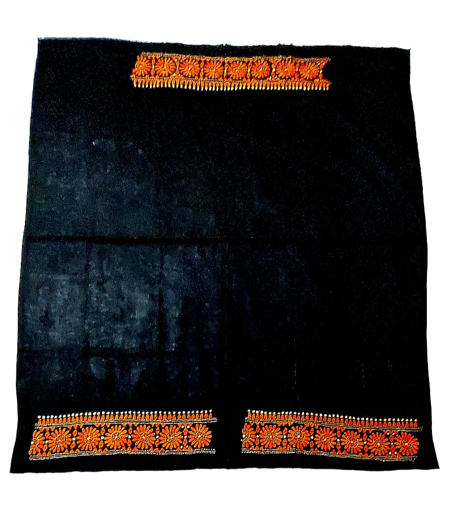 Handmade & Hand Kantha Stitched Embroidered Cotton Blouse Piece(Unstitched)