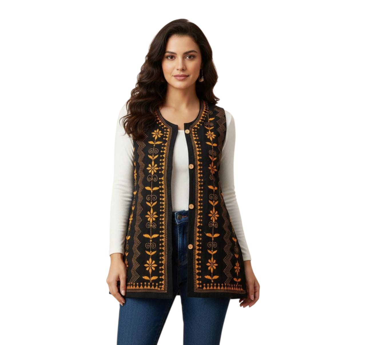 Handmade Hand-Embroidered Kantha Jackets