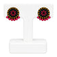Lightweight Round Shaped Terracotta Stud Earrings