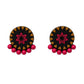 Lightweight Round Shaped Terracotta Stud Earrings