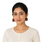 Lightweight Round Shaped Terracotta Stud Earrings
