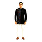 Pure Cotton Short Kurta For Men( With Kantha Stitch Hand Embroidery Work)