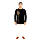 Pure Cotton Short Kurta For Men( With Kantha Stitch Hand Embroidery Work)