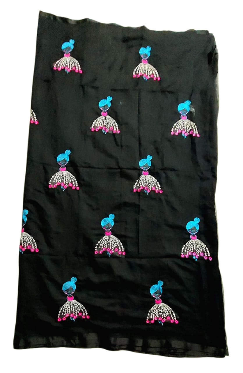 Soft Lightweight Pure Cotton Embroidered Sarees