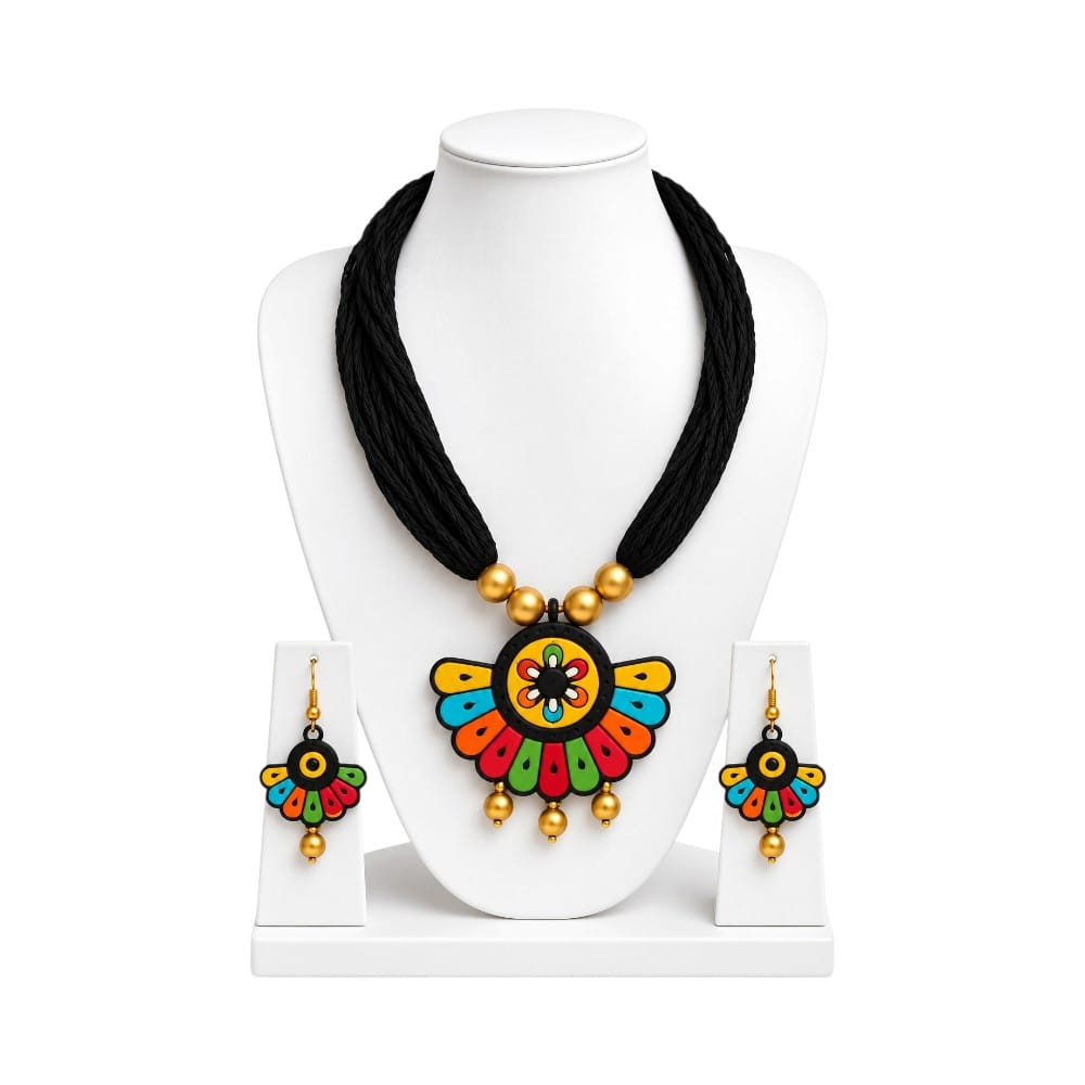 Purely Handmade Terracotta Thread Jewellery Sets