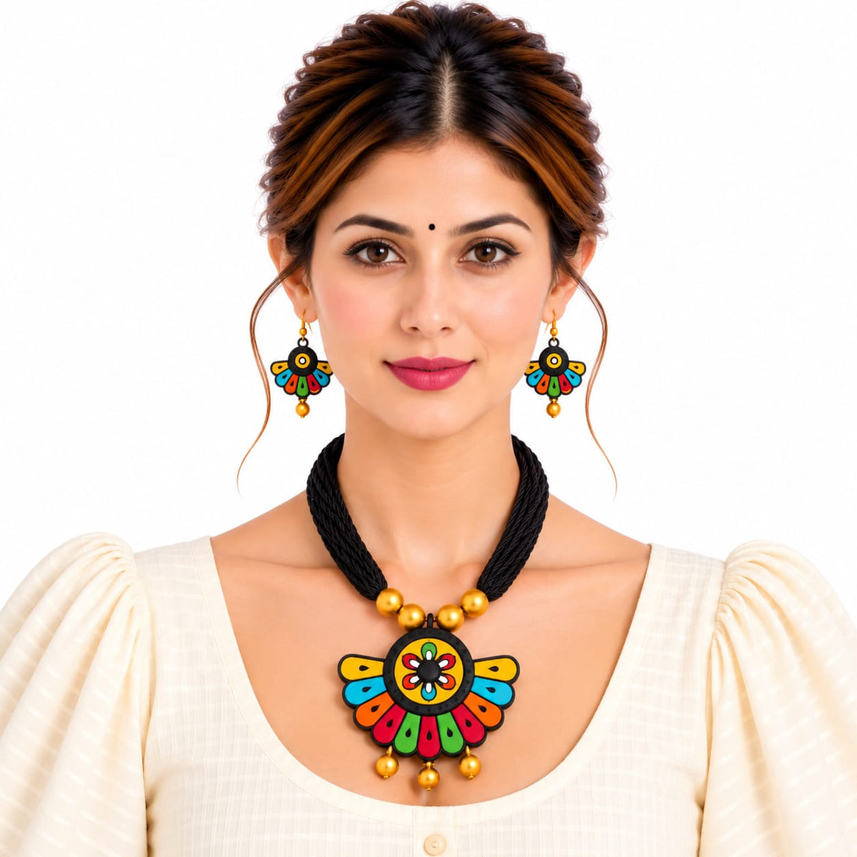 Purely Handmade Terracotta Thread Jewellery Sets