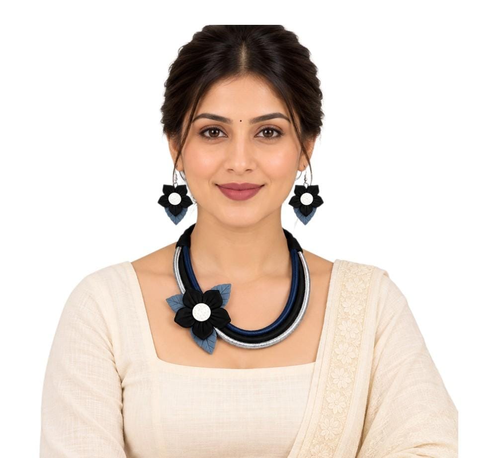 Purely Handmade Clay Jewellery Sets (With Earrings) for Women & Girls
