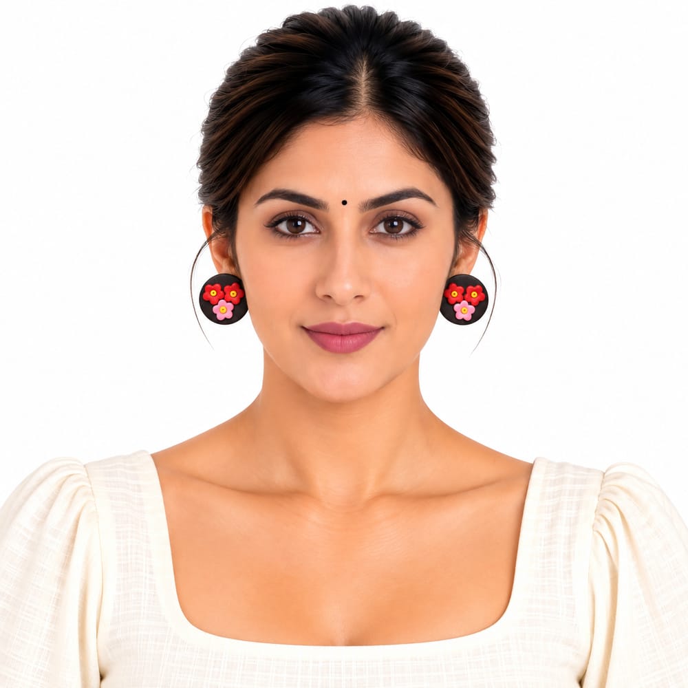 Purely Handmade Clay(Stud) Earrings