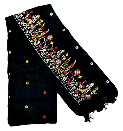 Fash Weave Khadi Embroidered Saree for Women and Girls | A Timeless Fusion of Traditional Craftsmanship and Contemporary Elegance, Perfect for Every Special Occasion